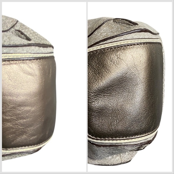 Coach Kristin NWT Embossed Python Metallic Flap Satchel 18309 - Picture 8 of 16